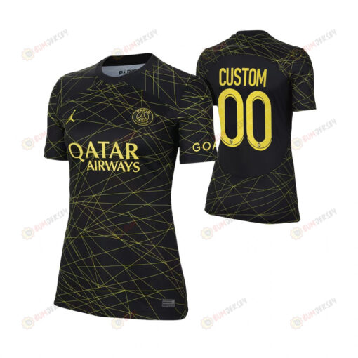 Paris Saint-Germain 2023 Fourth Custom 00 Women's Black Jersey