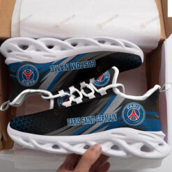 Paris Saint-Germain Logo Custom Name Pattern 3D Max Soul Sneaker Shoes