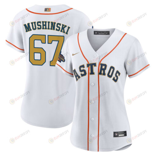 Parker Mushinski 67 Houston Astros 2023 Women Jersey - White/Gold