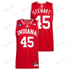 Parker Stewart 45 Indiana Hoosiers 2022 March Madness Basketball Men Jersey - Red