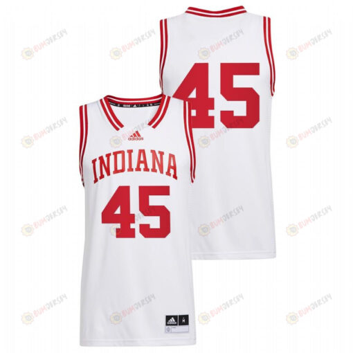 Parker Stewart 45 White Indiana Hoosiers 2022 College Basketball Reverse Retro Jersey