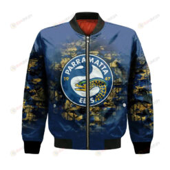 Parramatta Eels Bomber Jacket 3D Printed Camouflage Vintage