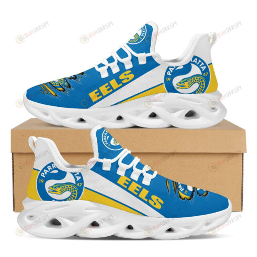 Parramatta Eels Logo Torn Pattern 3D Max Soul Sneaker Shoes