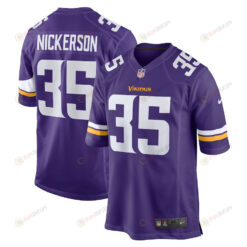 Parry Nickerson 35 Minnesota Vikings Home Game Player Jersey - Purple