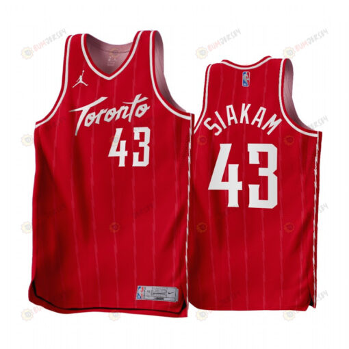 Pascal Siakam 2022-23 Toronto Raptors Red 43 Earned Edition Men Jersey