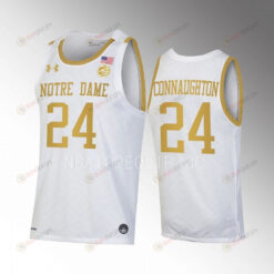 Pat Connaughton 24 Notre Dame Fighting Irish White Jersey Alumni Basketball