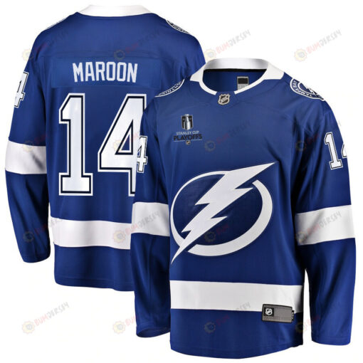 Pat Maroon 14 Tampa Bay Lightning Stanley Cup 2023 Playoffs Patch Home Breakaway Men Jersey - Blue