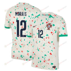 Patr?cia Morais 12 Portugal Women's National Team 2023-24 World Cup Away Men Jersey