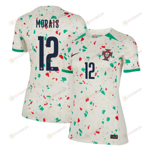 Patr?cia Morais 12 Portugal Women's National Team 2023-24 World Cup Away Women Jersey