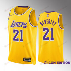 Patrick Beverley 21 2022-23 Los Angeles Lakers Gold Icon Edition Jersey Swingman