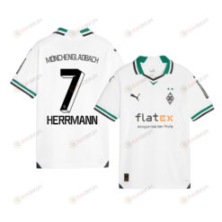 Patrick Herrmann 7 Borussia M?nchengladbach 2023-24 Home YOUTH Jersey - White