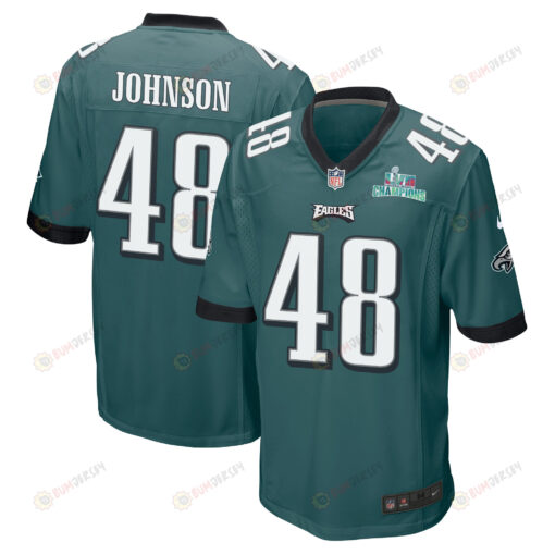 Patrick Johnson 48 Philadelphia Eagles Super Bowl LVII Champions Men's Jersey - Midnight Green