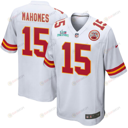 Patrick Mahomes 15 Kansas City Chiefs Super Bowl LVII Champions Men's Jersey - White