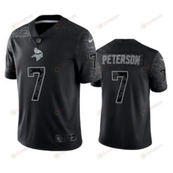 Patrick Peterson 7 Minnesota Vikings Black Reflective Limited Jersey - Men