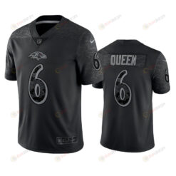 Patrick Queen 6 Baltimore Ravens Black Reflective Limited Jersey - Men