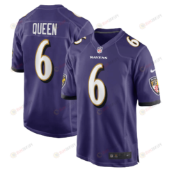 Patrick Queen 6 Baltimore Ravens Game Player Jersey - Purple