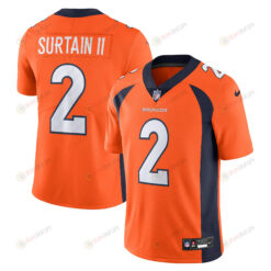 Patrick Surtain II 2 Denver Broncos Vapor Untouchable Limited Jersey - Orange
