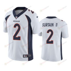 Patrick Surtain II 2 Denver Broncos White Vapor Limited Jersey