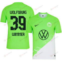 Patrick Wimmer 39 VfL Wolfsburg 2023-24 Home Men Jersey - Green