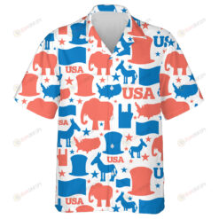 Patriotic Illustration Of USA Election Symbols National Pattern Hawaiian Shirt