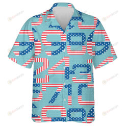 Patriotic USA Flag In Number From One To Ten Pattern Hawaiian Shirt