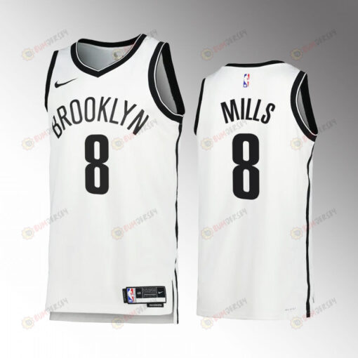 Patty Mills 8 2022-23 Brooklyn Nets White Association Edition Jersey Swingman