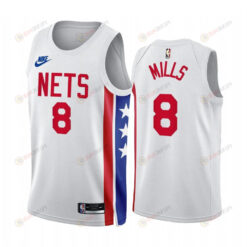Patty Mills 8 2022-23 Brooklyn Nets White Classic Edition Jersey - Men Jersey