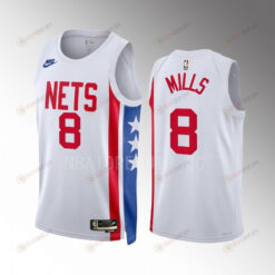 Patty Mills 8 2022-23 Brooklyn Nets White Classic Edition Men Jersey Swingman