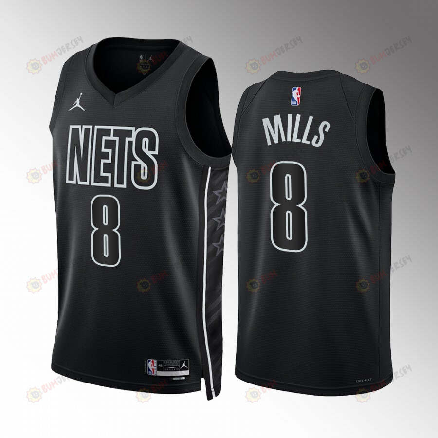 Patty Mills 8 Brooklyn Nets Black 2022-23 Statement Edition Men Jersey Swingman