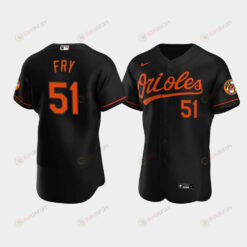 Paul Fry 51 Baltimore Orioles Black Alternate Jersey Jersey