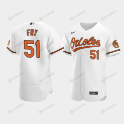 Paul Fry 51 Baltimore Orioles White Home Jersey Jersey