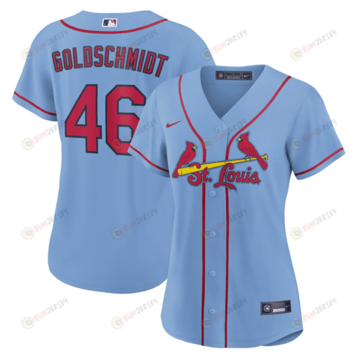 Paul Goldschmidt 46 St. Louis Cardinals Women Alternate Jersey - Light Blue