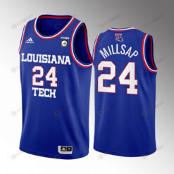 Paul Millsap 24 Louisiana Tech Bulldogs Blue Jersey College Basketball Away