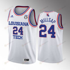 Paul Millsap 24 Louisiana Tech Bulldogs Home Uniform Jersey College Basketball White