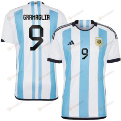 Paulina Gramaglia 9 Argentina Women's National Team 2023-24 World Cup Home Men Jersey