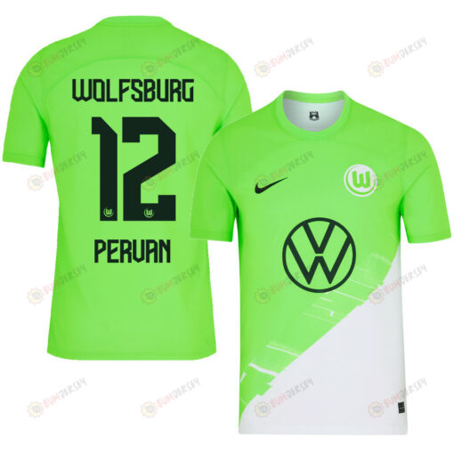 Pavao Pervan 12 VfL Wolfsburg 2023-24 Home Men Jersey - Green