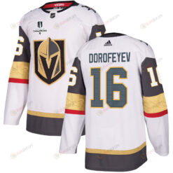 Pavel Dorofeyev 16 Vegas Golden Knights Stanley Cup 2023 Champions Patch Away Breakaway Men Jersey - White