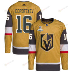 Pavel Dorofeyev 16 Vegas Golden Knights Stanley Cup 2023 Champions Patch Home Breakaway Men Jersey - Gold