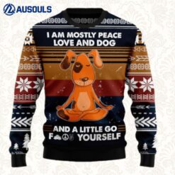 Peace Love And Dog Ugly Sweaters For Men Women Unisex