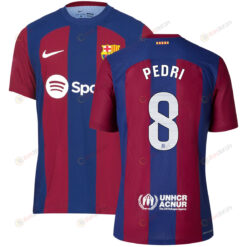 Pedri 8 Barcelona 2023/24 Home Men Jersey - Blue/Scarlet