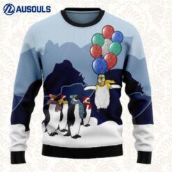 Penguin Christmas Balloon Ugly Sweaters For Men Women Unisex