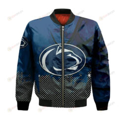 Penn State Nittany Lions Bomber Jacket 3D Printed Basketball Net Grunge Pattern