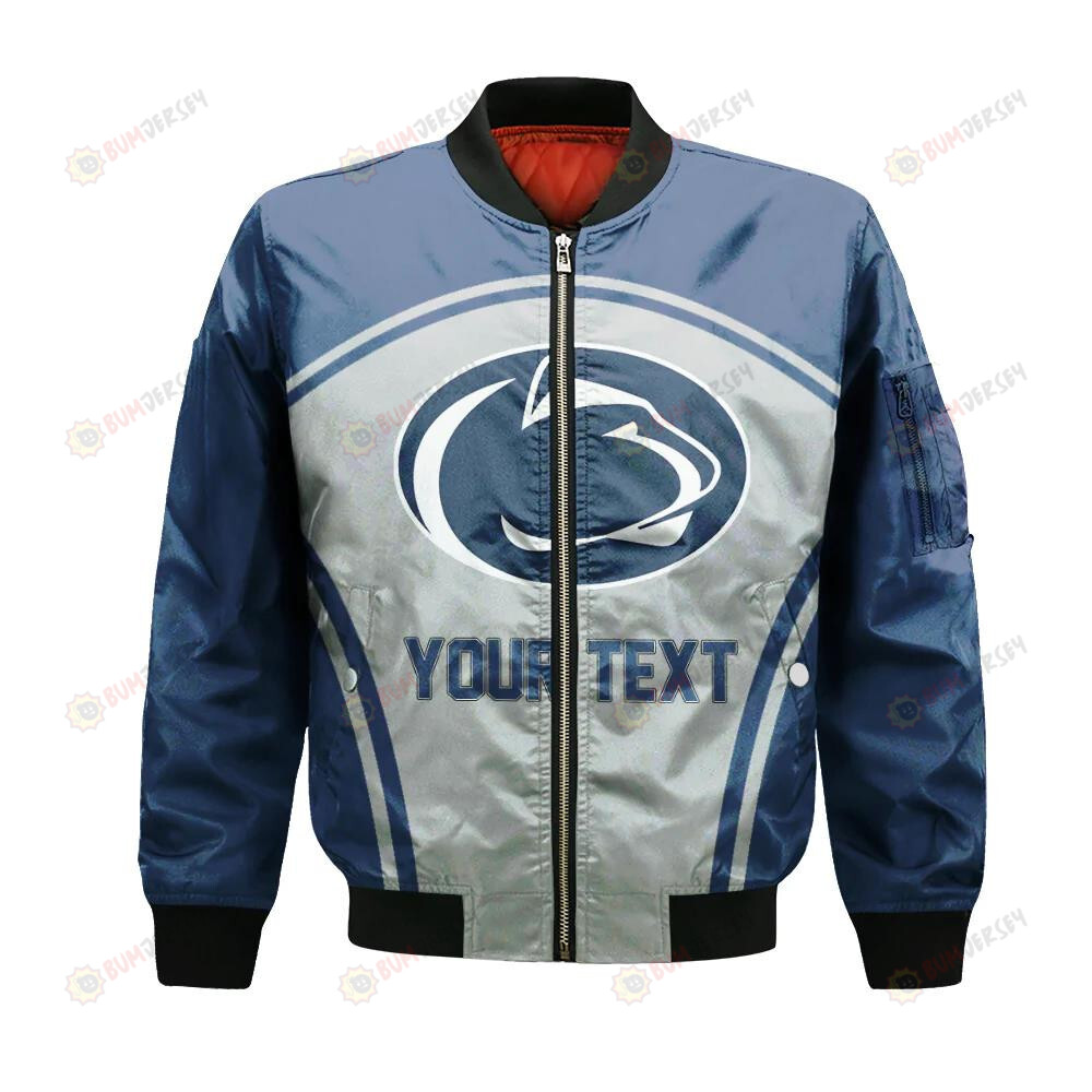Penn State Nittany Lions Bomber Jacket 3D Printed Custom Text And Number Curve Style Sport