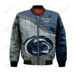 Penn State Nittany Lions Bomber Jacket 3D Printed Grunge Polynesian Tattoo