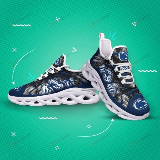 Penn State Nittany Lions Logo Hole Pattern 3D Max Soul Sneaker Shoes In Blue