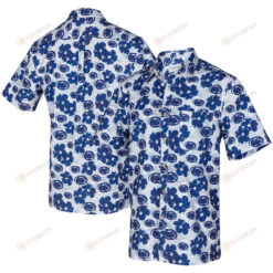 Penn State Nittany Lions White Floral Button-Up Hawaiian Shirt