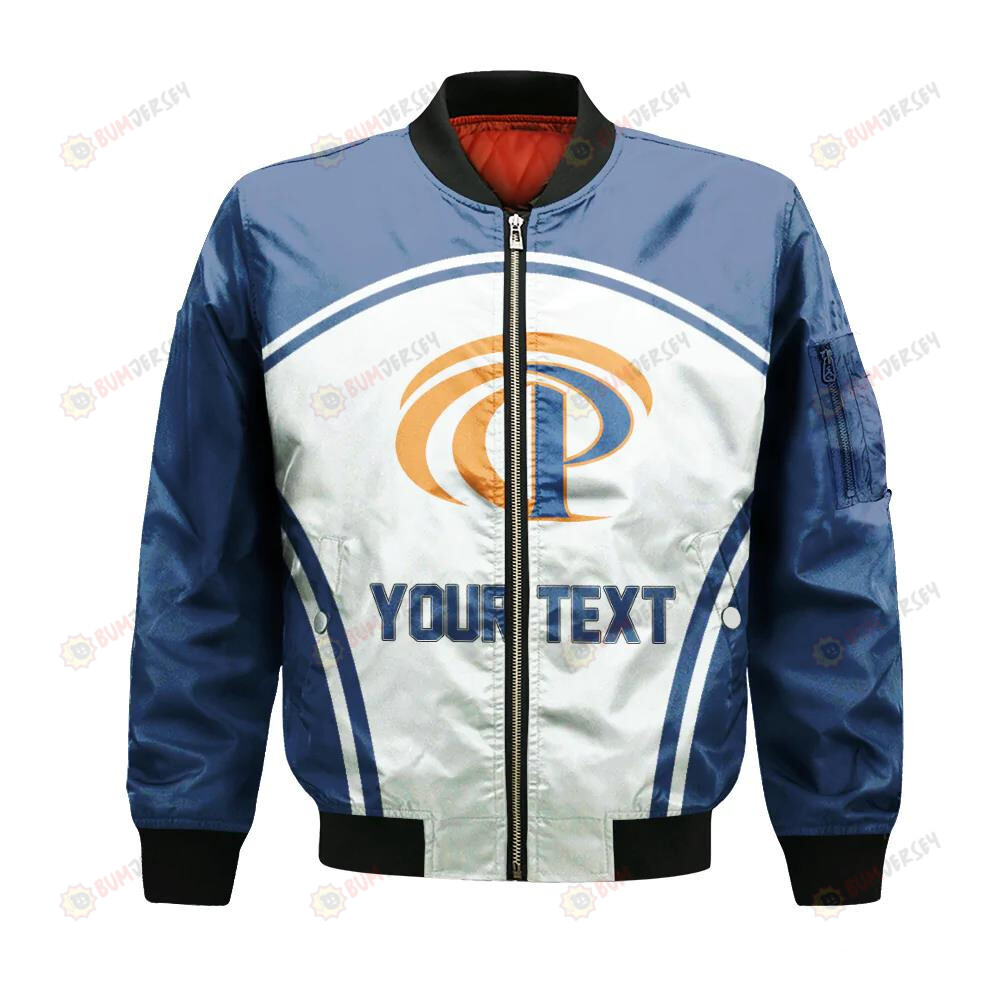 Pepperdine Waves Bomber Jacket 3D Printed Custom Text And Number Curve Style Sport