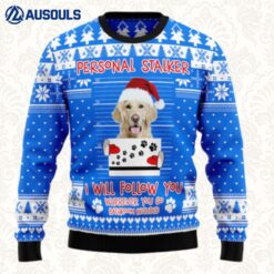 Personal Stalker Golden Retriever Ugly Sweaters For Men Women Unisex