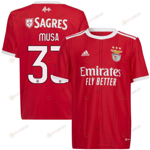 Petar Musa 33 Benfica 2022/23 Home Men Jersey - Red