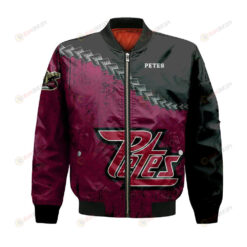 Peterborough Petes Bomber Jacket 3D Printed Grunge Polynesian Tattoo